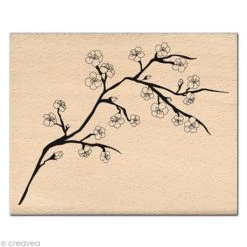 Promo 💯 Florilèges Design Tampon Bois Tampon Nature - Branche De Cerisier 😀