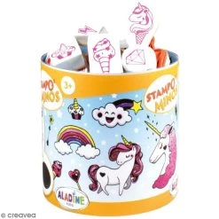 Acheter ⭐ Aladine Kit Tampon Kit Stampo Minos - Licorne - 19 Pcs 🥰