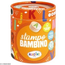 Bon marché 👍 Aladine Tampon Enfant Kit De Tampons Bois Stampo Bambino - Alphabet - 28 Pcs 🛒