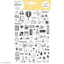 Remise 🎉 Aladine Kit Tampon Kit Stampo - Carnet De Voyage - 81 Tampons 🌟