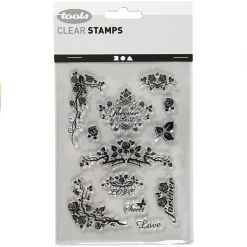 Le moins cher 👍 Creativ Company Tampon Transparent Set De Tampons Transparents - Pour Toujours - 12 Pcs ✔️