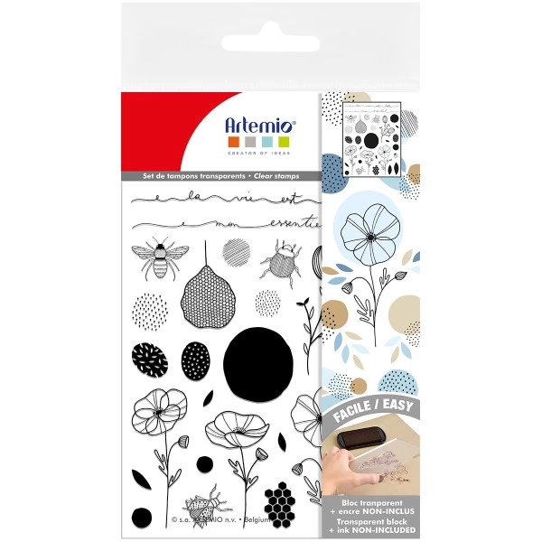 Remise 💯 Tampon Transparent Tampon Clear Artemio - Collection Mon Essentiel - Insectes - 27 Pcs 🌟 1 Remise 💯 Tampon Transparent Tampon Clear Artemio - Collection Mon Essentiel - Insectes - 27 Pcs 🌟