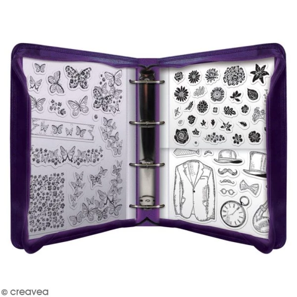 De gros 🛒 Docrafts Papermania Classeur Rangement Tampons Pochette De Rangement Pour Tampons - A5 - 6 Feuilles ✔️ 2 De gros 🛒 Docrafts Papermania Classeur Rangement Tampons Pochette De Rangement Pour Tampons - A5 - 6 Feuilles ✔️ – Image 2