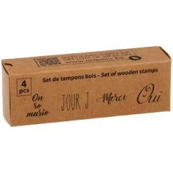 Meilleure vente 🔥 Artemio Tampon Bois Set De Tampons Bois - Mariage - 20 X 25 Mm - 4 Pcs 🧨 -Tampons scrap Soldes unnamed file 260