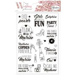 Offres 🔥 Aladine Kit Tampon Tampons Stampo My Wedding Planner - EVJF - 18 Pcs 🔥