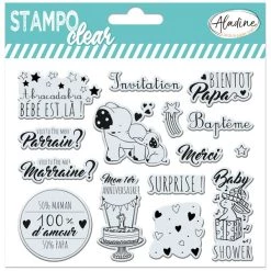 Meilleur prix 🎉 Aladine Tampon Transparent Tampons Stampo Clear - Bébé - 15 Pcs 😉