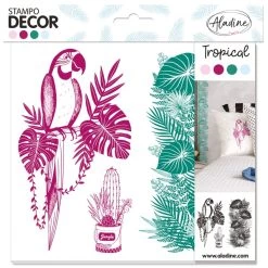 Meilleure affaire 👏 Aladine Kit Tampon Tampons XXL Stampo Décor - Tropical - 3 Pcs 🎁