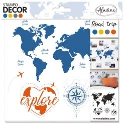 Offres 🔥 Aladine Kit Tampon Tampons XXL Stampo Décor - Road Trip - 5 Pcs 👏
