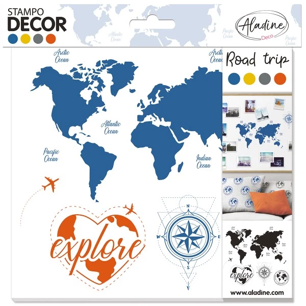 Offres 🔥 Aladine Kit Tampon Tampons XXL Stampo Décor - Road Trip - 5 Pcs 👏 1 Offres 🔥 Aladine Kit Tampon Tampons XXL Stampo Décor - Road Trip - 5 Pcs 👏
