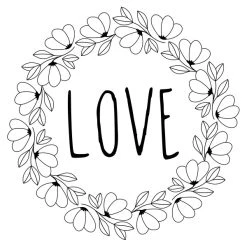 Remise 😍 Artemio Tampon Transparent On My Way - Couronne Love - 10 X 10 Cm ✔️