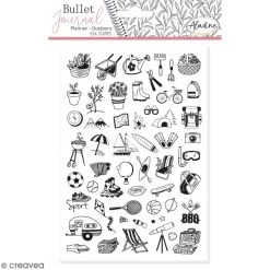 De gros ⌛ Aladine Kit Tampon Tampons Stampo Bullet Journal - Activités De Plein Air - 54 Pcs 💯