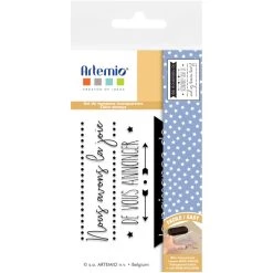 Acheter 🛒 Artemio Tampon Transparent Mes Jolies Comptines - Annonce Naissance - 8,5 X 6,5 Cm - 1 Pce 👍