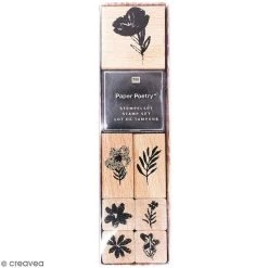 Top 10 ⌛ Rico Design Tampon Bois Lot De Tampons Nature - Fleurs - 7 Tampons Et 1 Encreur 🎁