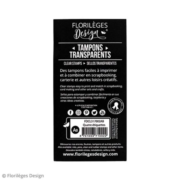 Budget 🔥 Tampon Transparent Tampons Clear Florilèges Design - Etiquettes - 4 Tampons 😀 5 Budget 🔥 Tampon Transparent Tampons Clear Florilèges Design - Etiquettes - 4 Tampons 😀 – Image 5