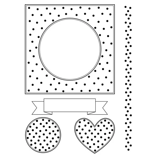 Meilleure vente 🎉 Tampon Transparent Tampon Clear Artemio - Cadre à Pois - 5 Pcs 😉 2 Meilleure vente 🎉 Tampon Transparent Tampon Clear Artemio - Cadre à Pois - 5 Pcs 😉 – Image 2