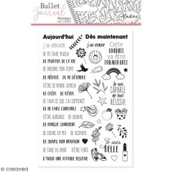 Budget 🔔 Aladine Kit Tampon Tampons Stampo Bullet Journal - Messages - 48 Pcs ⌛