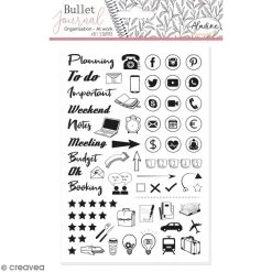 Grosses soldes 🥰 Aladine Kit Tampon Tampons Stampo Bullet Journal - Organisation De Bureau - 61 Pcs 🥰