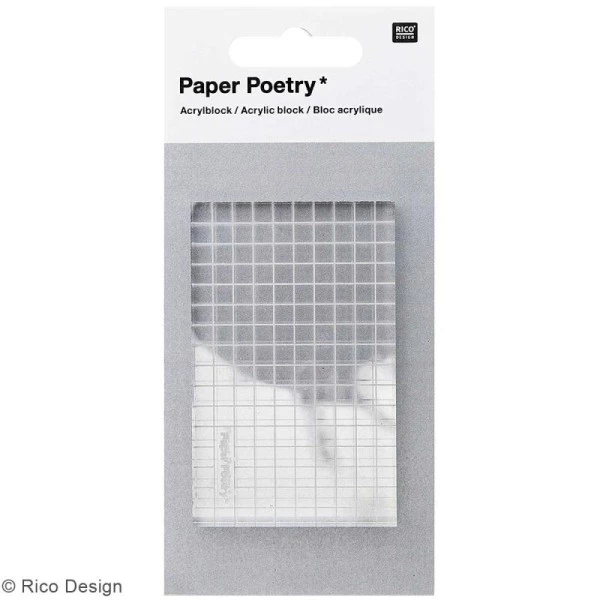 Meilleur prix 🛒 Rico Design Accessoires Pour Tampons Bloc Acrylique Pour Tampons Transparents - 5 X 8 Cm ✔️ 1 Meilleur prix 🛒 Rico Design Accessoires Pour Tampons Bloc Acrylique Pour Tampons Transparents - 5 X 8 Cm ✔️