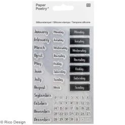 Sortie 🛒 Rico Design Tampon Transparent Bullet Journal - Calendrier Manuscrit - 62 Pcs 😍