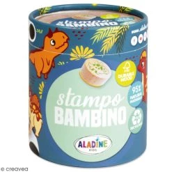 Offres 💯 Aladine Tampon Enfant Kit De Tampons Bois Stampo Bambino - Dinosaure - 8 Pcs 🥰