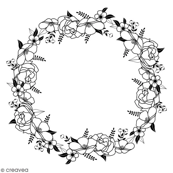 Coupon 🌟 Tampon Bois Tampons Bois Artemio - Couronne De Fleurs - 10 X 10 Cm ❤️ 1 Coupon 🌟 Tampon Bois Tampons Bois Artemio - Couronne De Fleurs - 10 X 10 Cm ❤️