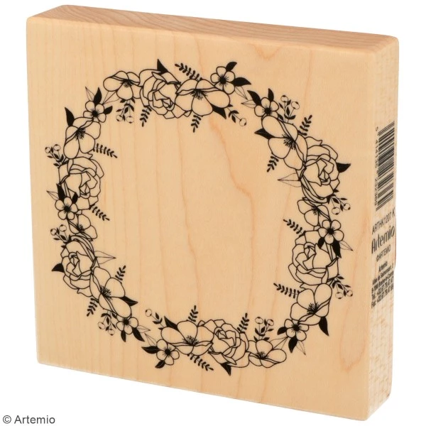 Coupon 🌟 Tampon Bois Tampons Bois Artemio - Couronne De Fleurs - 10 X 10 Cm ❤️ 2 Coupon 🌟 Tampon Bois Tampons Bois Artemio - Couronne De Fleurs - 10 X 10 Cm ❤️ – Image 2