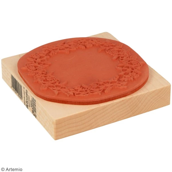 Coupon 🌟 Tampon Bois Tampons Bois Artemio - Couronne De Fleurs - 10 X 10 Cm ❤️ 3 Coupon 🌟 Tampon Bois Tampons Bois Artemio - Couronne De Fleurs - 10 X 10 Cm ❤️ – Image 3
