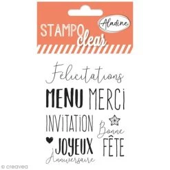 Meilleur prix 🥰 Tampon Transparent Tampon Clear Aladine - Mots - 8 Stampo'clear ⭐