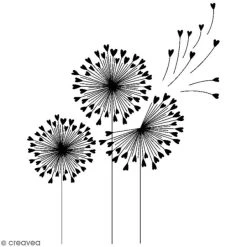 Tout neuf 💯 Artemio Tampon Bois Nature - Fleurs Pissentlits - 7 X 5,5 Cm 😉