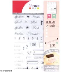 Meilleure affaire 🔥 Tampon Transparent Tampons Clear Artemio - Journal - 57 Pcs 🌟