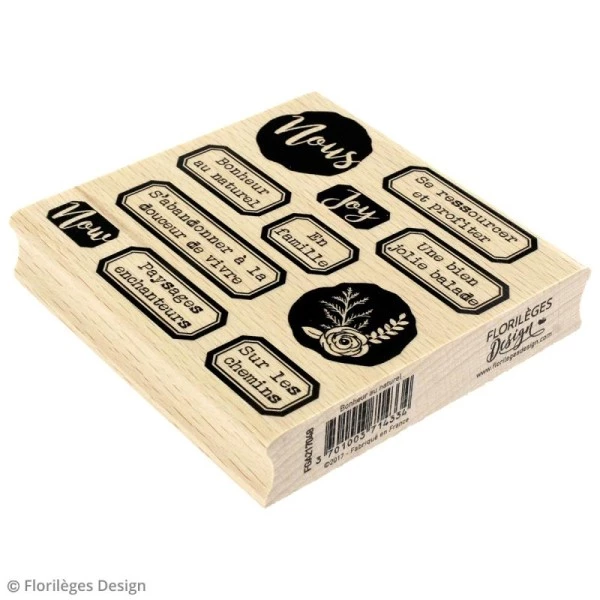 Coupon 🔥 Florilèges Design Tampon Bois Gypsy Forest - Bonheur Au Naturel - 100 X 100 Mm ✨ 2 Coupon 🔥 Florilèges Design Tampon Bois Gypsy Forest - Bonheur Au Naturel - 100 X 100 Mm ✨ – Image 2