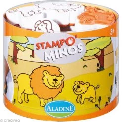 Tout neuf 👏 Aladine Tampon Enfant Kit 10 Tampons Enfant Stampo'minos Savane 🤩