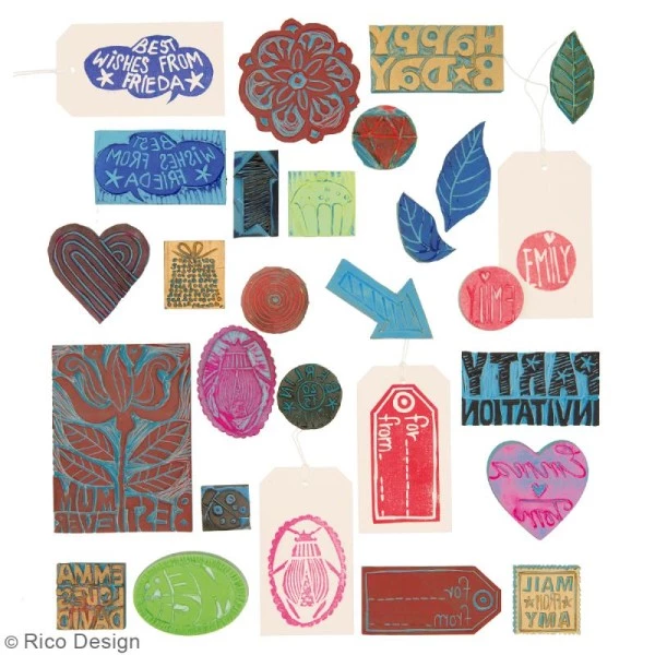 Bon marché 😉 Rico Design Tampon à Graver Caoutchouc à Graver Pour Tampon Rectangle - 8 X 4,3 Cm - 3 Pcs 🔔 3 Bon marché 😉 Rico Design Tampon à Graver Caoutchouc à Graver Pour Tampon Rectangle - 8 X 4,3 Cm - 3 Pcs 🔔 – Image 3