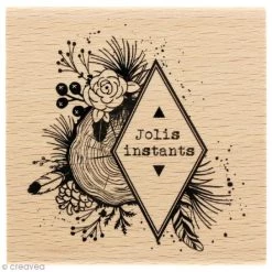 Meilleure vente 😉 Florilèges Design Tampon Bois Gypsy Forest - Instants Naturels - 80 X 80 Mm 🔥