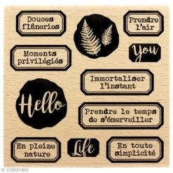 Les meilleures critiques de 🥰 Florilèges Design Tampon Bois Gypsy Forest - Hello Life - 100 X 100 Mm ✔️