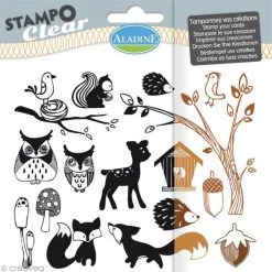Meilleure affaire 🔥 Tampon Transparent Tampon Clear Aladine - Forêt - Planche 15 X 12,5 Cm - 16 Stampo'clear ⭐