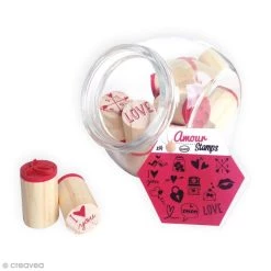 Les meilleures critiques de 🔥 Aladine Kit Tampon Kit Stampo Bocal - Amour - 14 Tampons Et 1 Encreur ⭐