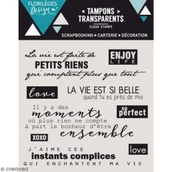 Tout neuf 👍 Florilèges Design Tampon Transparent Tampons Clear Petits Riens - 9 Pcs ✨