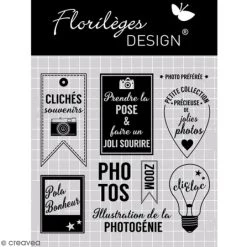Coupon 💯 Florilèges Design Tampon Transparent Tampons Sweety Clear Pose Et Joli Sourire - De 2,5 à 5,5 Cm - 9 Pcs 👍