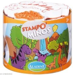 Tout neuf 🤩 Aladine Tampon Enfant Kit 10 Tampons Enfant Stampo'minos Dinosaures ⌛