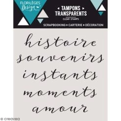 Nouveau 💯 Florilèges Design Tampon Transparent Tampons Clear Petits Mots 2 - 5 Pcs 👍