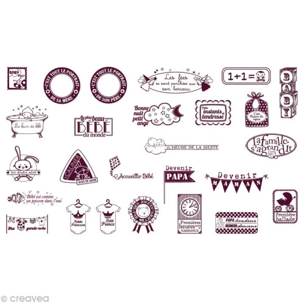 Sortie 🎉 Aladine Kit Tampons Stampo'scrap - Naissance - 36 Pcs 🎉 2 Sortie 🎉 Aladine Kit Tampons Stampo'scrap - Naissance - 36 Pcs 🎉 – Image 2