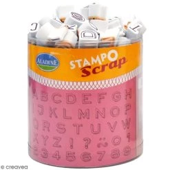 Meilleure vente 🛒 Aladine Kit Tampon Kit De Tampons Stampo Scrap - Mini Alphabet - 104 Pcs 😍