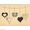 Budget 👍 Florilèges Design Tampon Bois Tampon Amour - Coeurs Suspendus - 7 X 5 Cm ✔️