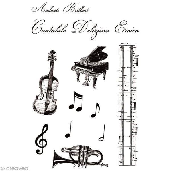 Promo 🔥 Tampon Transparent Tampon Clear Rico Design - Musique - Planche 10 X 18,5 Cm ⌛ 1 Promo 🔥 Tampon Transparent Tampon Clear Rico Design - Musique - Planche 10 X 18,5 Cm ⌛