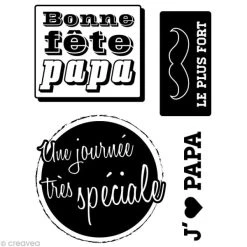 Coupon 🔔 Artemio Mini Tampon Transparent Papa - Planche 7 X 9 Cm ❤️