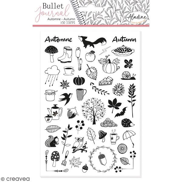 Nouveau 🎉 Aladine Kit Tampon Tampons Stampo Bullet Journal - Automne - 50 Pcs 🛒 1 Nouveau 🎉 Aladine Kit Tampon Tampons Stampo Bullet Journal - Automne - 50 Pcs 🛒