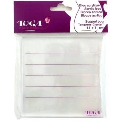 Offres 🛒 Draeger By Toga Tampon Transparent Bloc Acrylique Pour Tampons Transparents 10 X 10 Cm 💯