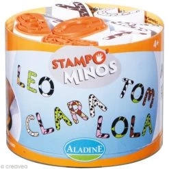 Grosses soldes ✨ Aladine Tampon Enfant Kit 26 Tampons Enfant Stampo'minos Alphabets ⌛
