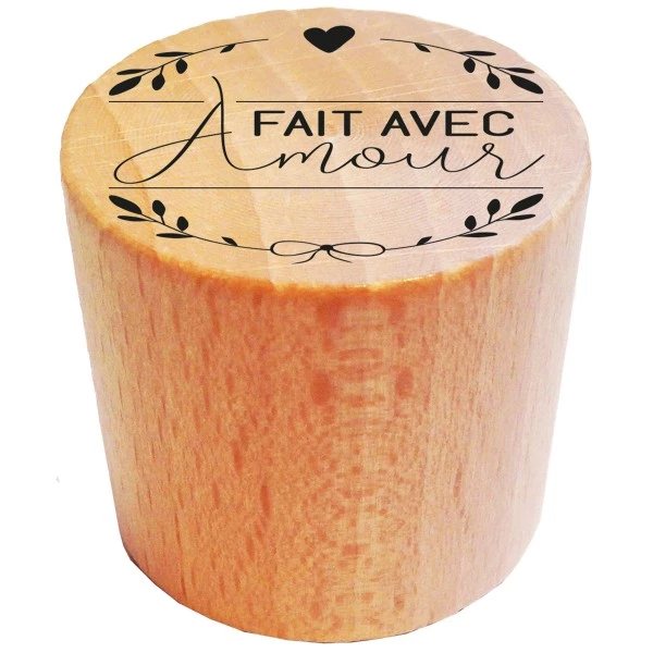 Vente flash 😍 Tampon Bois Aladine - Fait Avec Amour - 3 X 3 Cm 🔔 1 Vente flash 😍 Tampon Bois Aladine - Fait Avec Amour - 3 X 3 Cm 🔔